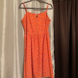 Floral Orange Summer Dress